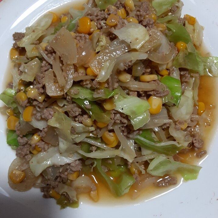 ひき肉野菜炒め